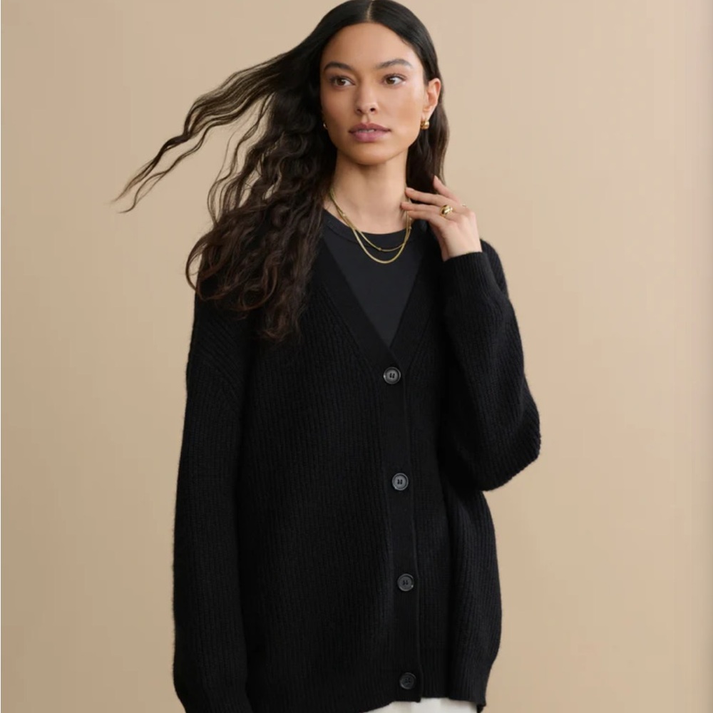 Jenni Kayne Black Cashmere Cocoon Cardigan